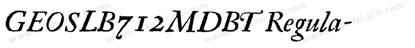 GEOSLB712MDBT Regula字体转换
